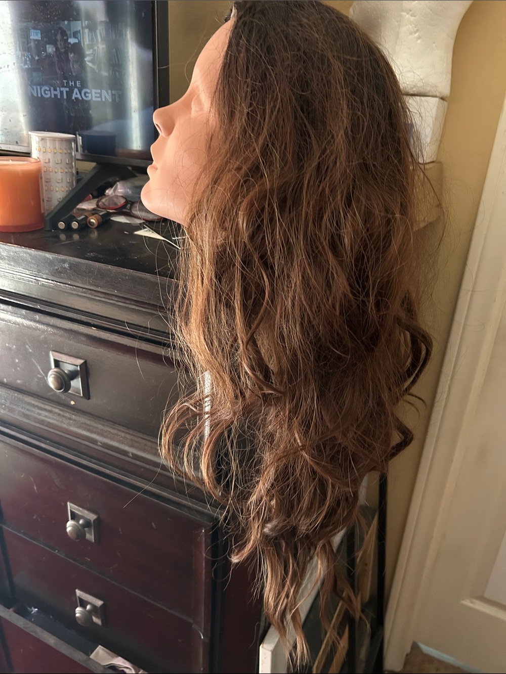 Brown Long Wavy Women's Hairpiece - Neutral Look